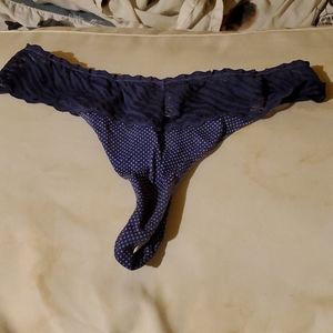 Purple polkadot thong